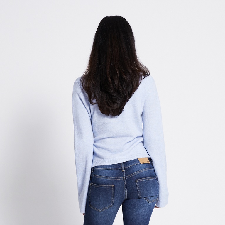 Wrap knit cardigan" Willow" Light blue
